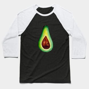 Green fresh watercolor avocado Baseball T-Shirt